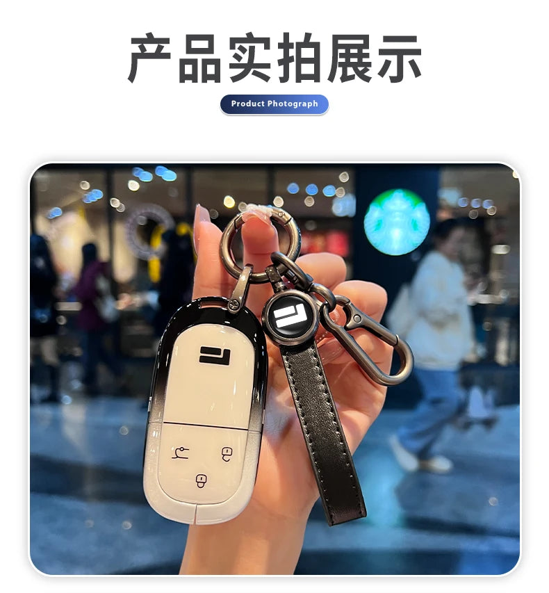 Premium 3‑Button Zinc Alloy Key Shell – Protective Case for ROX 01 / Polestone / Jishi 01 Remote