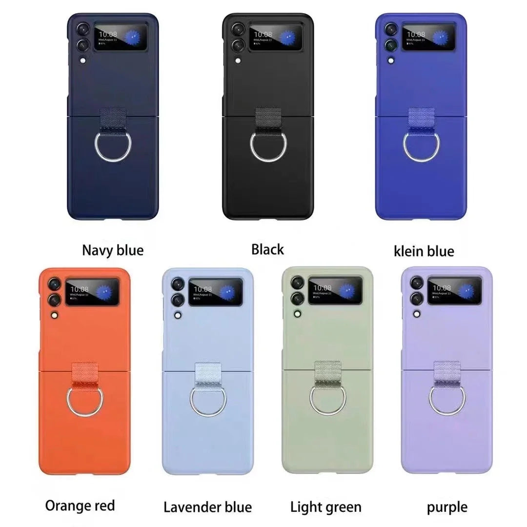 Luxury Candy Pure Color With Ring Case Cover