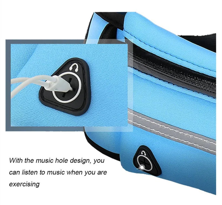 Waterproof Running & Cycling Waist Bag – Sports Fanny Pack with Mobile Phone Case