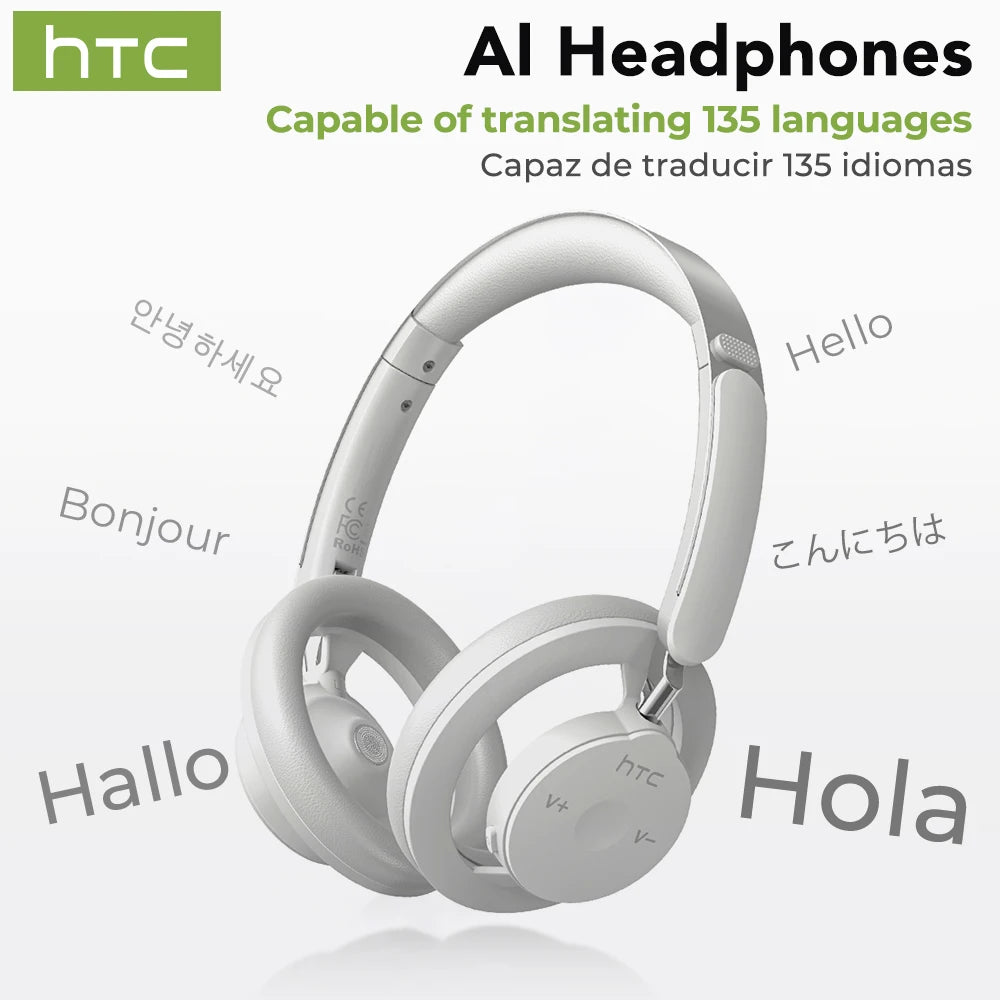 HTC HP06 Bluetooth V6.0 Foldable Wireless Headphones – Punchy Bass, Open Ear‑Airy Design