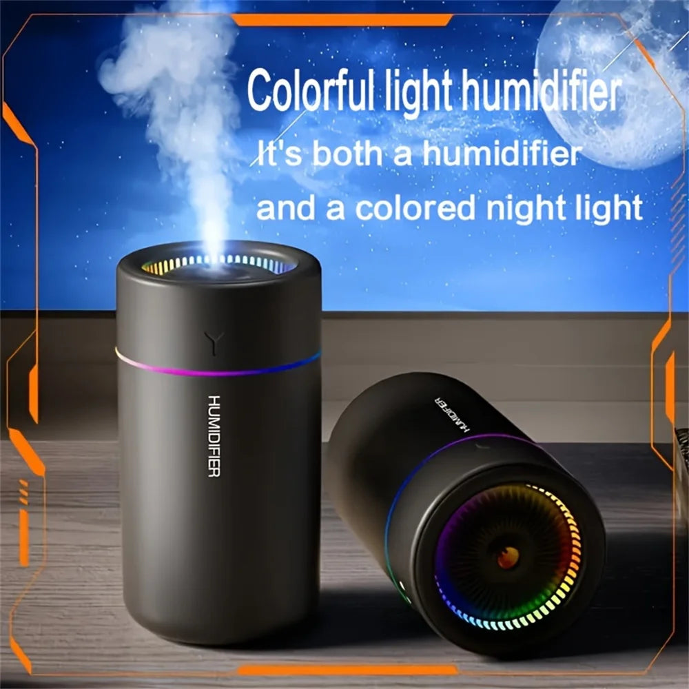 1pc Car Aromatherapy Humidifier – Silent Ultrasonic Air Diffuser with Colorful LED for Home, Office, or Vehicle