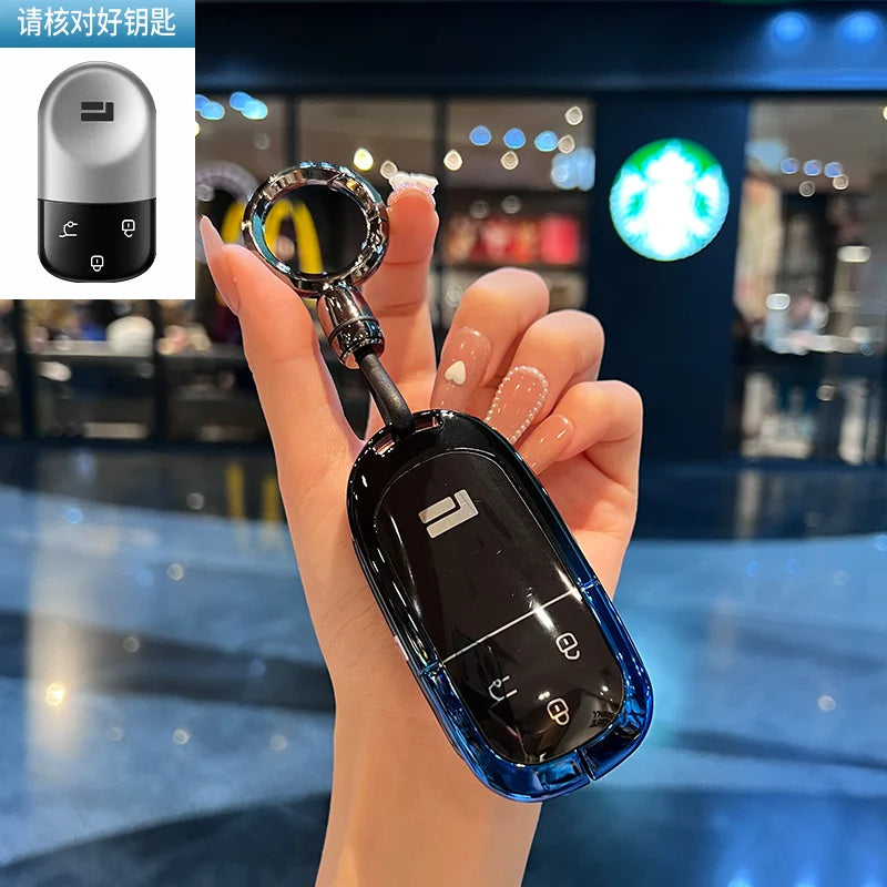 Premium 3‑Button Zinc Alloy Key Shell – Protective Case for ROX 01 / Polestone / Jishi 01 Remote