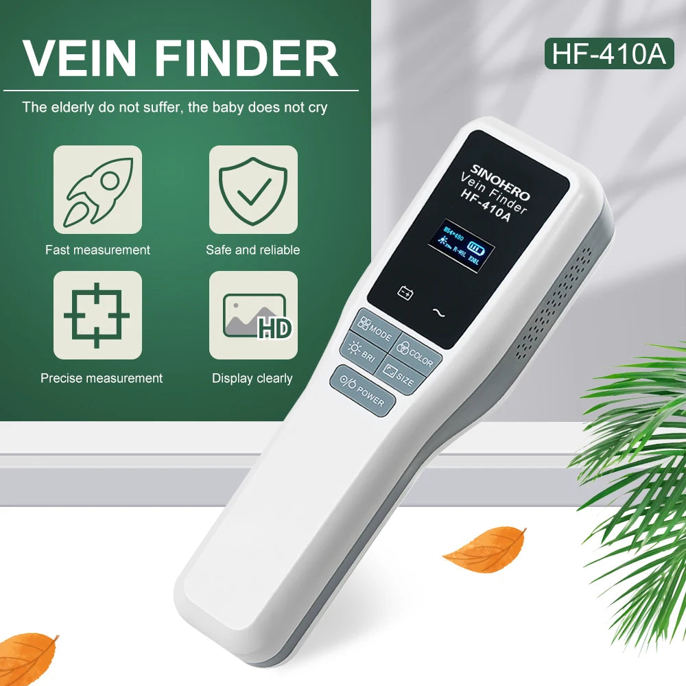 VeinSight Pro HF-410A | Handheld Near-Infrared Vein Finder & Locator for Nurses and Medical Use