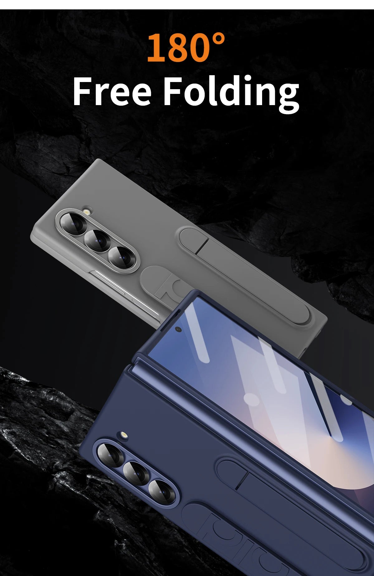 Original Silicone Case for Samsung Galaxy Z Fold 6 with Stand – EF-MF956