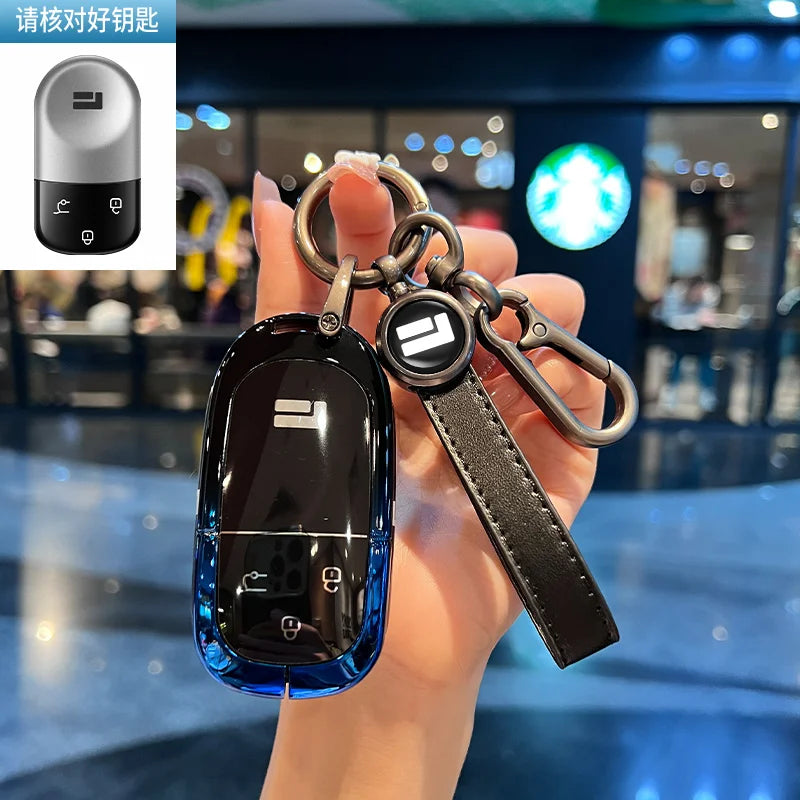 Premium 3‑Button Zinc Alloy Key Shell – Protective Case for ROX 01 / Polestone / Jishi 01 Remote