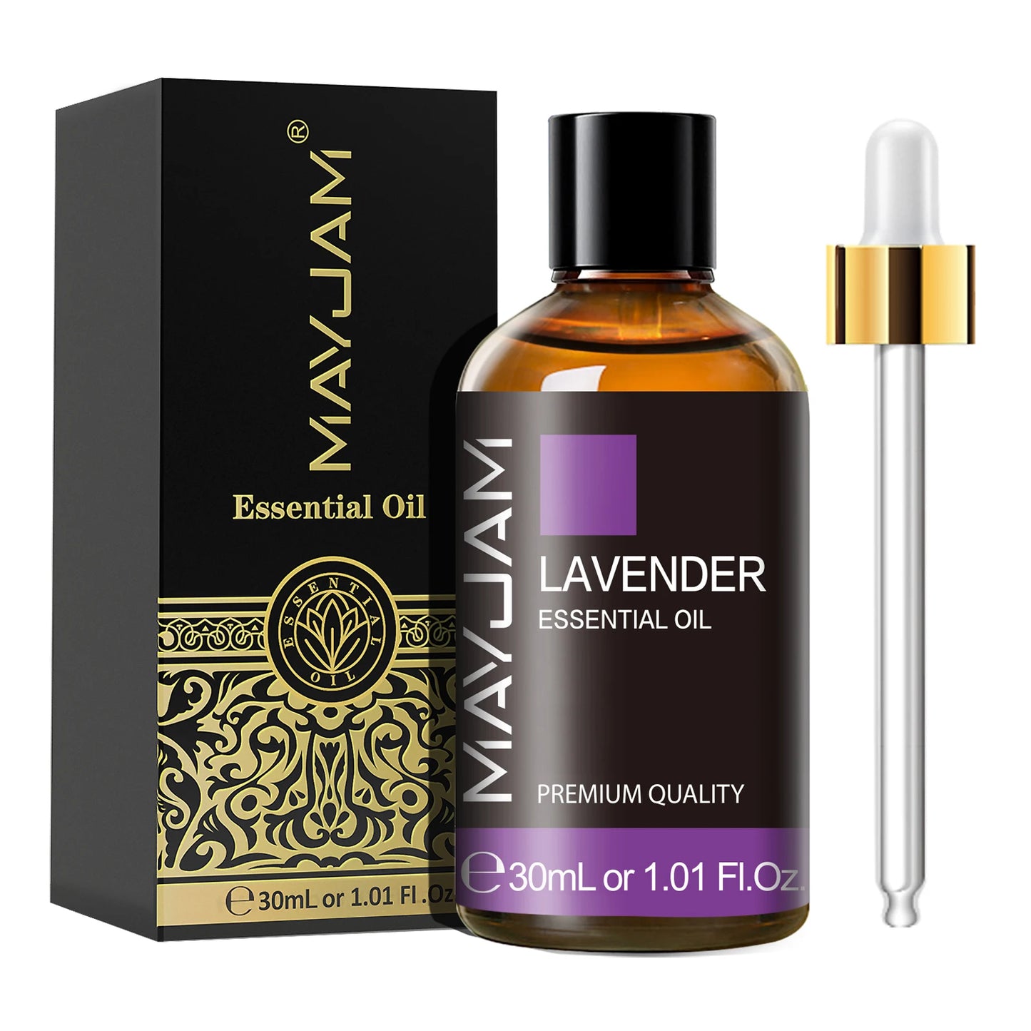MAYJAM 30ML Aromatherapy Essential Oil – Lavender, Vanilla, Jasmine, Eucalyptus, or Peppermint