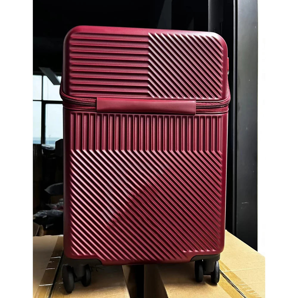 Business 20‑inch Carry‑On Suitcase with Built‑In Cup Holder & Lightweight Design