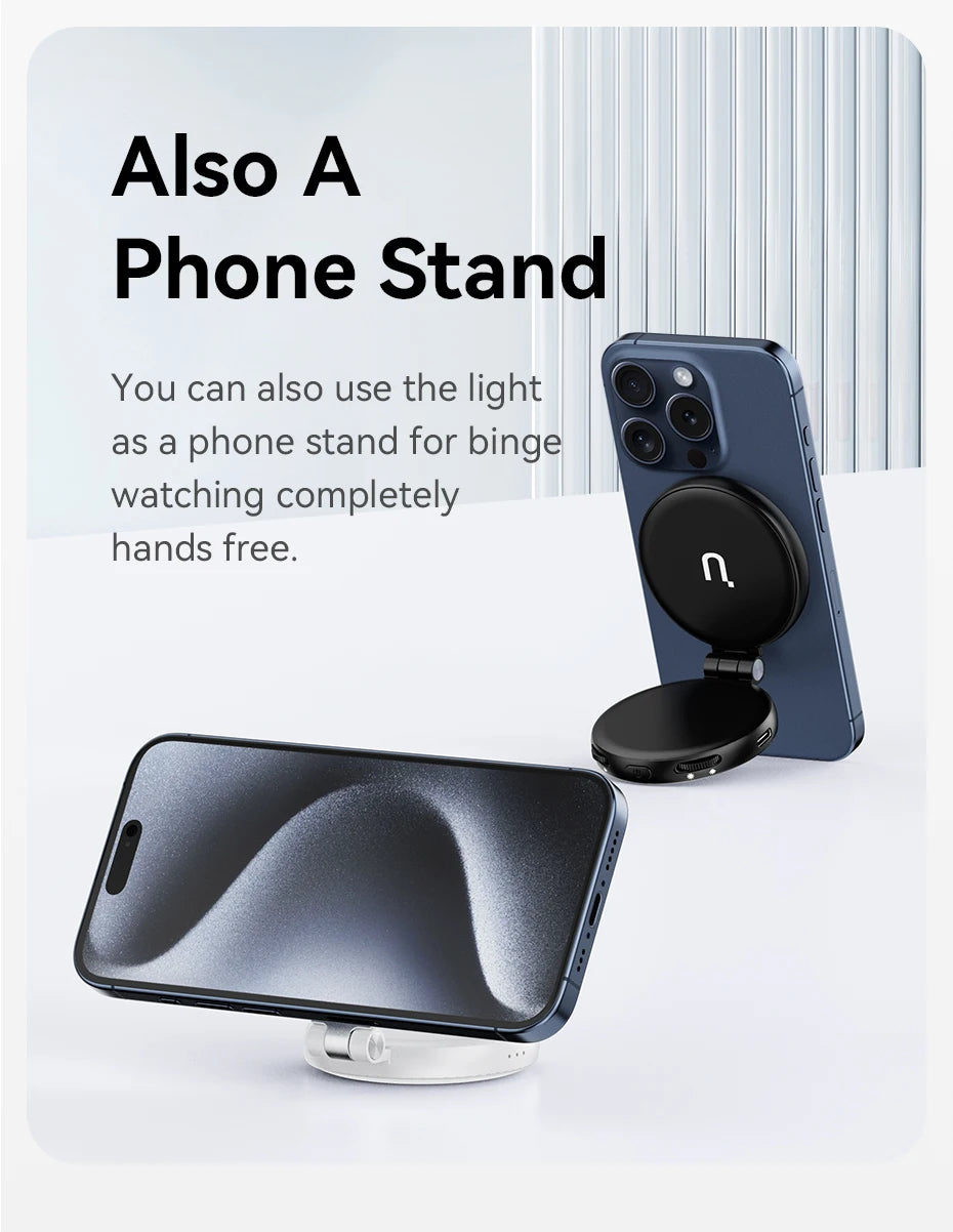 Ulanzi LM19 MagSafe Bi‑Color Flip Fill Light – CRI 95+, For Vlogs, Live Streaming & Mobile Photography