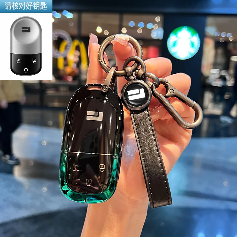 Premium 3‑Button Zinc Alloy Key Shell – Protective Case for ROX 01 / Polestone / Jishi 01 Remote