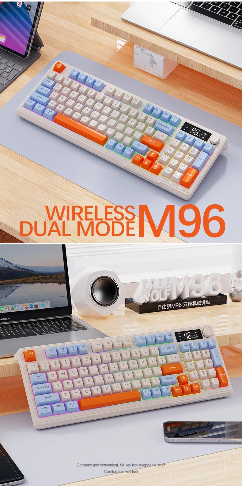 M96 Bluetooth Keyboard Wireless