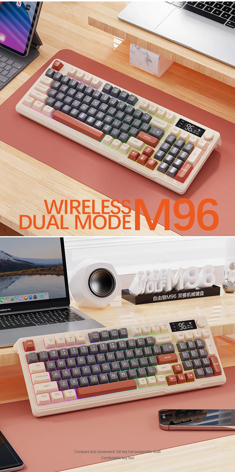 M96 Bluetooth Keyboard Wireless