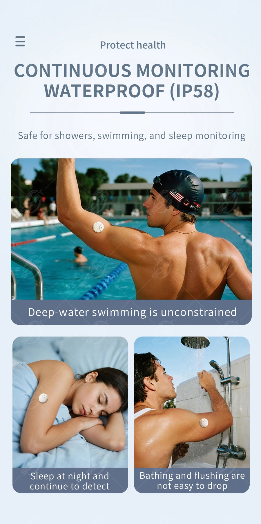 Yuwell Anytime 5P CGM – 16-Day Continuous Glucose Monitoring System with Real-Time Alerts