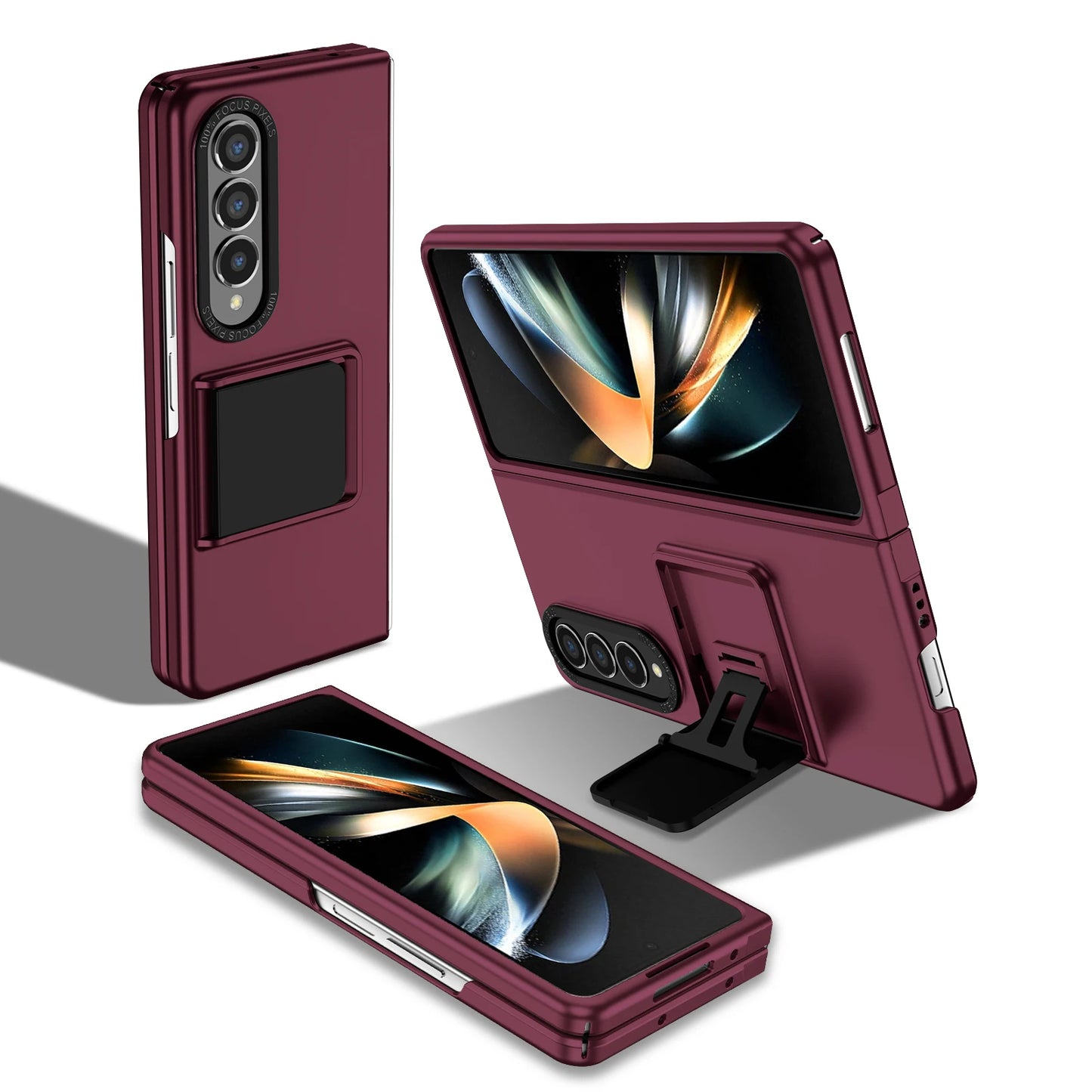 Portable Anti-Shock Stand Case for Samsung Galaxy Z Fold 6, 5, 4, & 3 - Versatile Phone Accessories