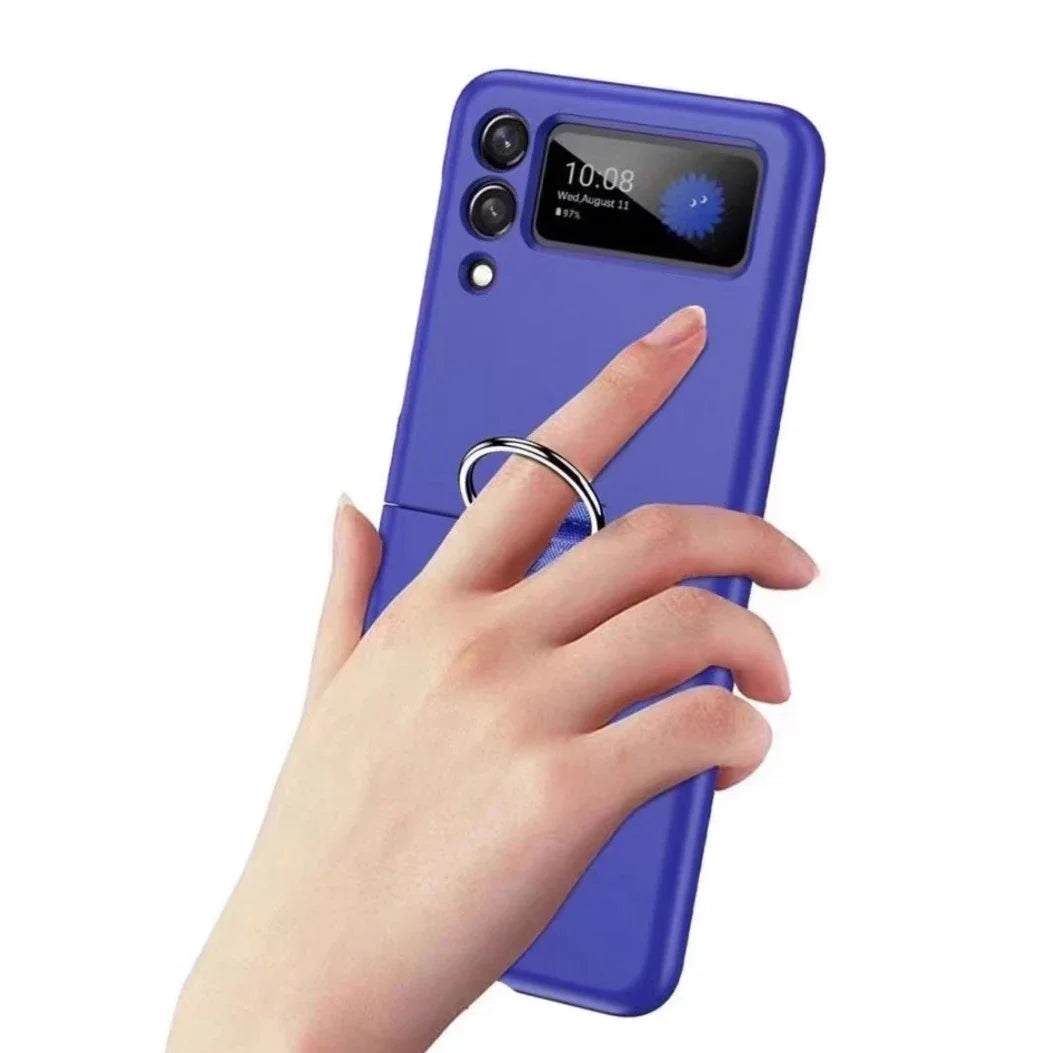 Luxury Candy Pure Color With Ring Case Cover