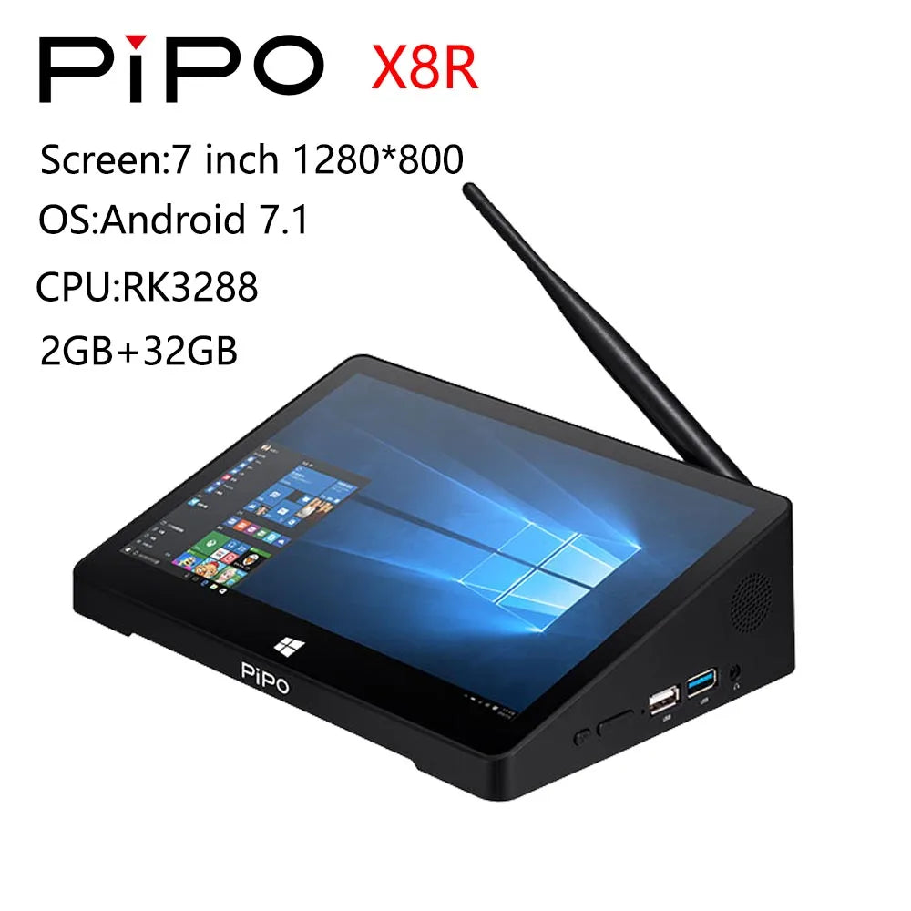PIPO X8 Pro Mini PC – 7" Dual-Boot Tablet with Intel Z8350 Processor