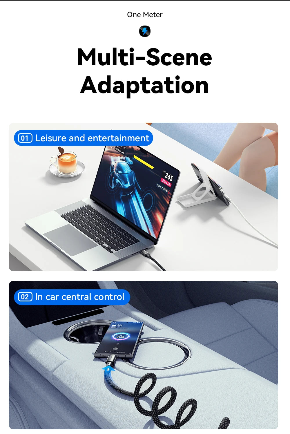 Essager 100W Magnetic USB-C Cable – PD 3.1, Detachable Connector, Braided Nylon for iPhone 15, MacBook, Samsung