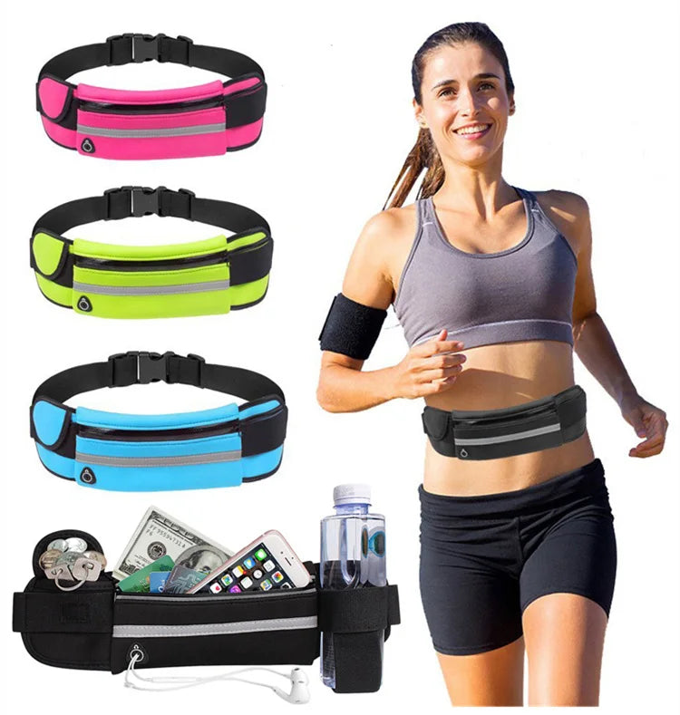 Waterproof Running & Cycling Waist Bag – Sports Fanny Pack with Mobile Phone Case