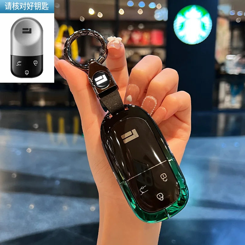 Premium 3‑Button Zinc Alloy Key Shell – Protective Case for ROX 01 / Polestone / Jishi 01 Remote