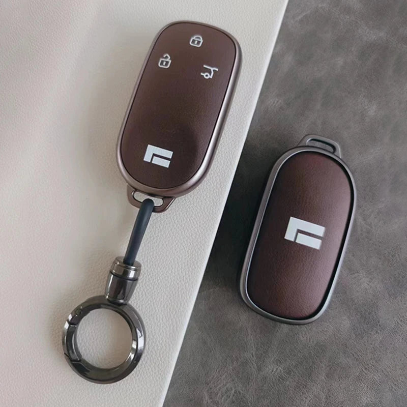 Shell Key Fob Case – 3‑Button Protective Cover for 2023 Geely ROX 01 / BAIC Polestone 01 / Jishi 01