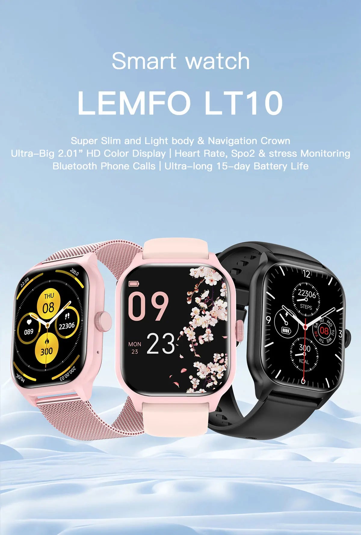 LEMFO LT10 Smart Watch 2024
