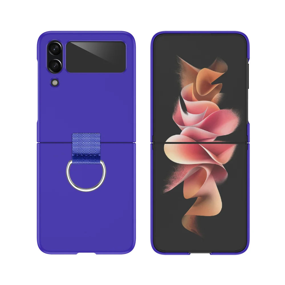 Luxury Candy Pure Color With Ring Case Cover