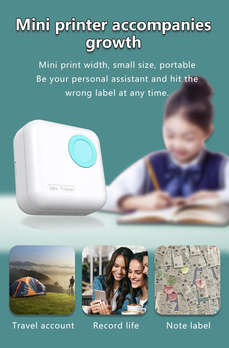 M2 Portable Mini Bluetooth WiFi Label Printer