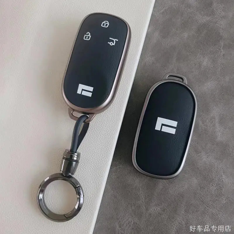 Shell Key Fob Case – 3‑Button Protective Cover for 2023 Geely ROX 01 / BAIC Polestone 01 / Jishi 01