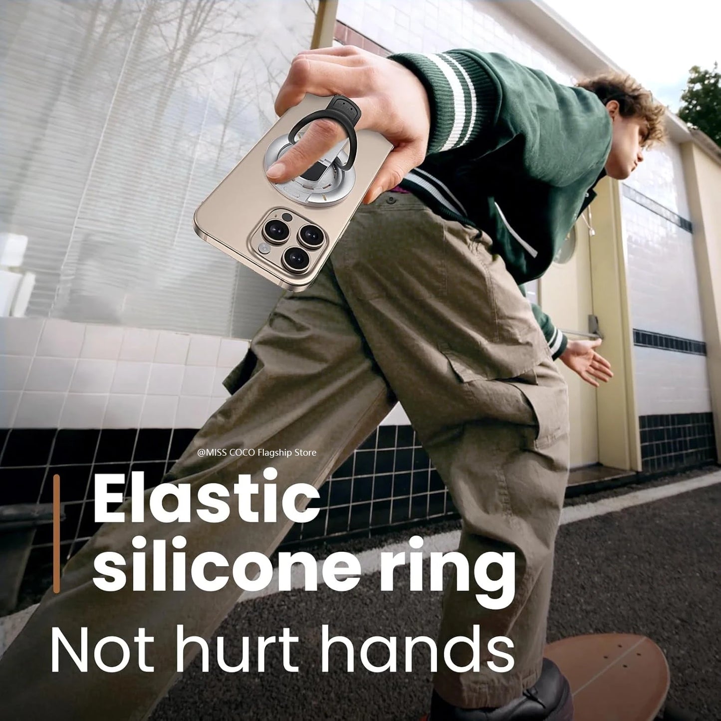 MagSafe 3‑in‑1 Magnetic Ring Phone Grip & Stand for iPhone 12‑17