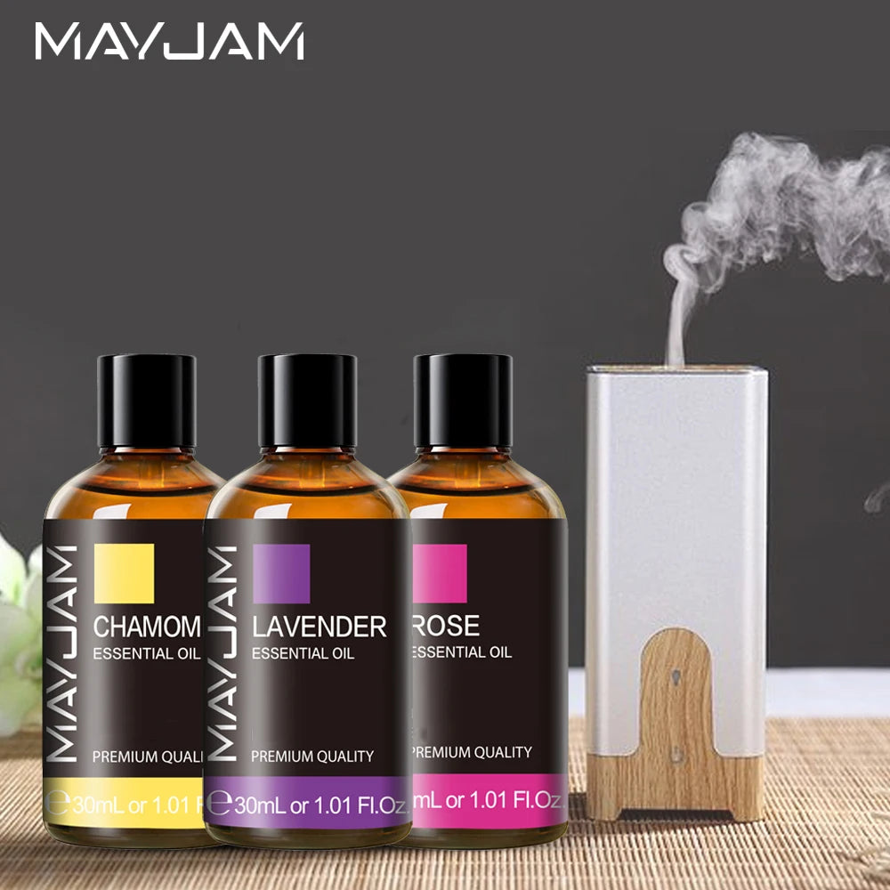 MAYJAM 30ML Aromatherapy Essential Oil – Lavender, Vanilla, Jasmine, Eucalyptus, or Peppermint