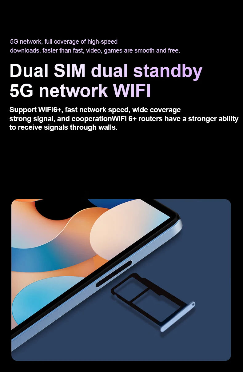 2025 Global Snap‑dragon 8 Gen 3 Tablet – 11″ HD, 22 GB + 2 TB, 10 000 mAh, 5G Dual‑SIM