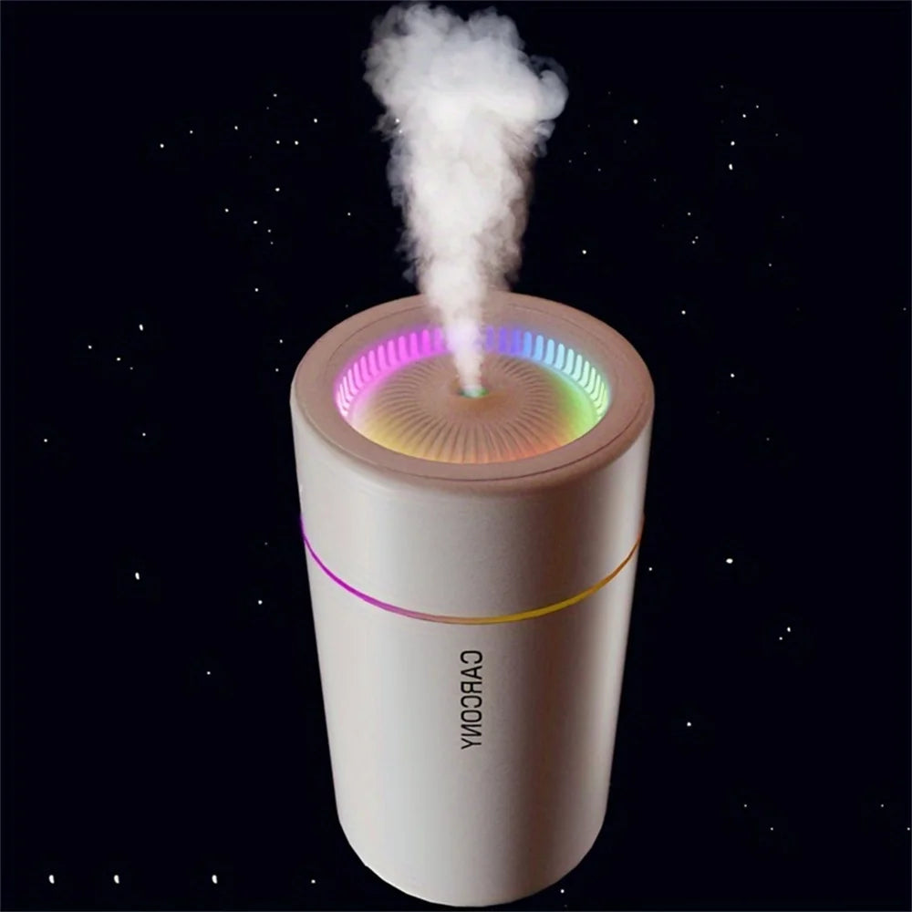 1pc Car Aromatherapy Humidifier – Silent Ultrasonic Air Diffuser with Colorful LED for Home, Office, or Vehicle