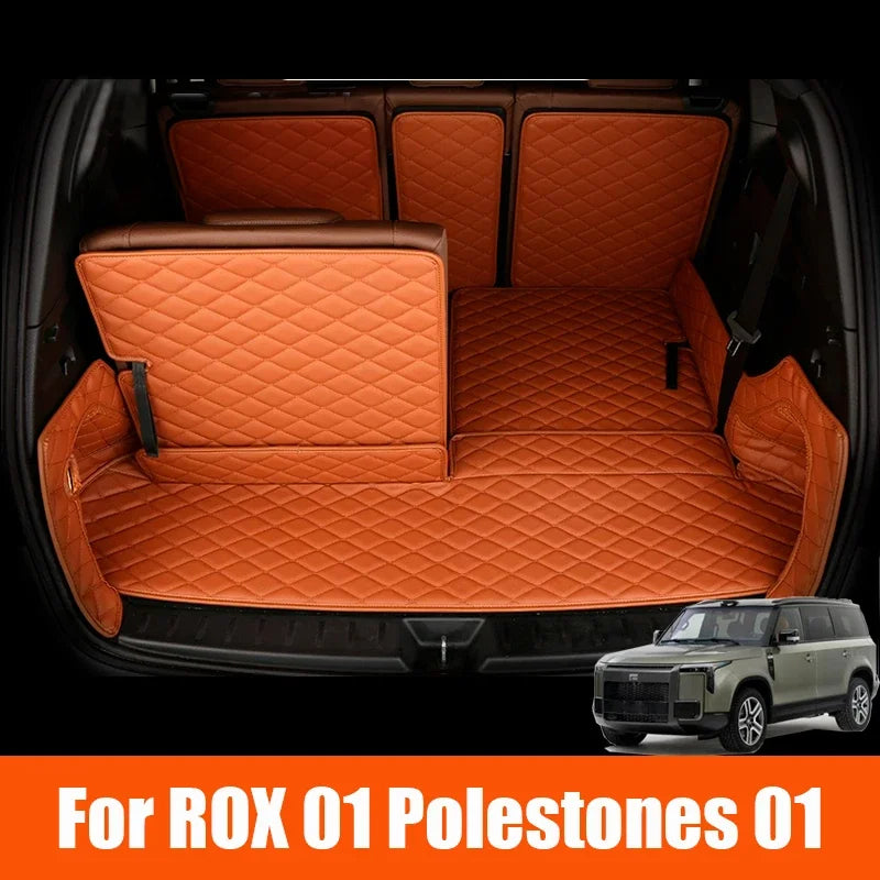 Custom Full‑Coverage Trunk Mat & Seat‑Back Pad – Polestones 01 / ROX 01 (2024‑2025)