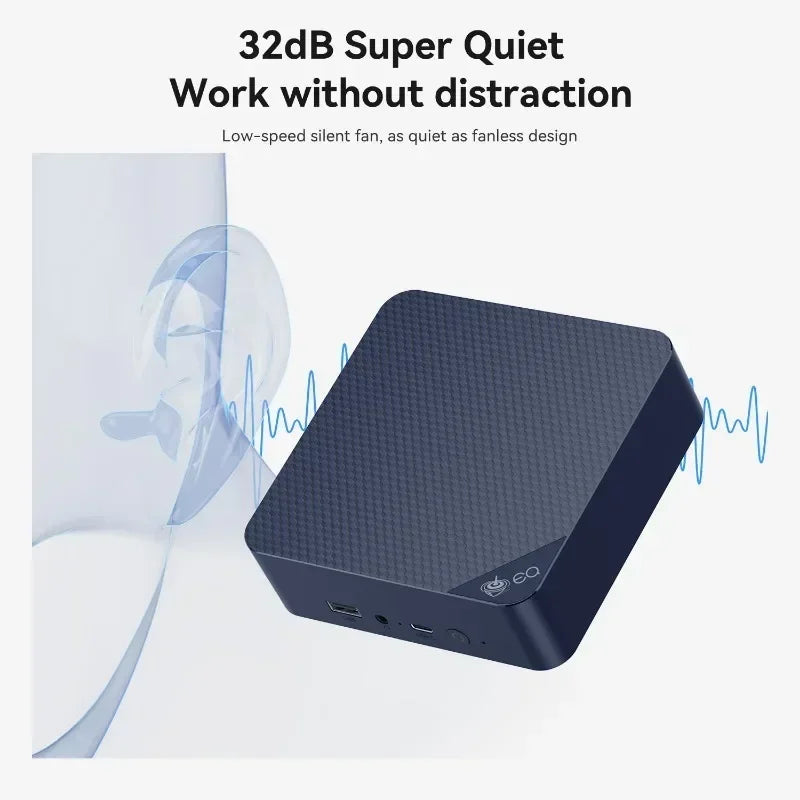 Beelink EQ14 Mini PC – Intel Twin Lake N150, 16GB DDR4, 500GB SSD, Dual LAN, WiFi 6, Windows 11 Pro