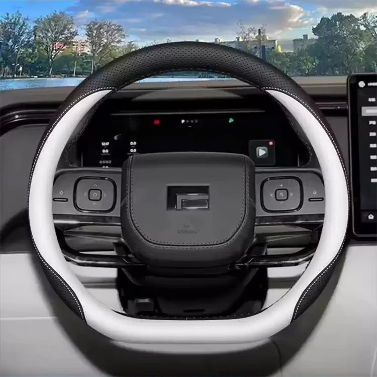 Custom Genuine Leather Steering Wheel Cover for Polestar 01 / ROX 01 (2023–2025)