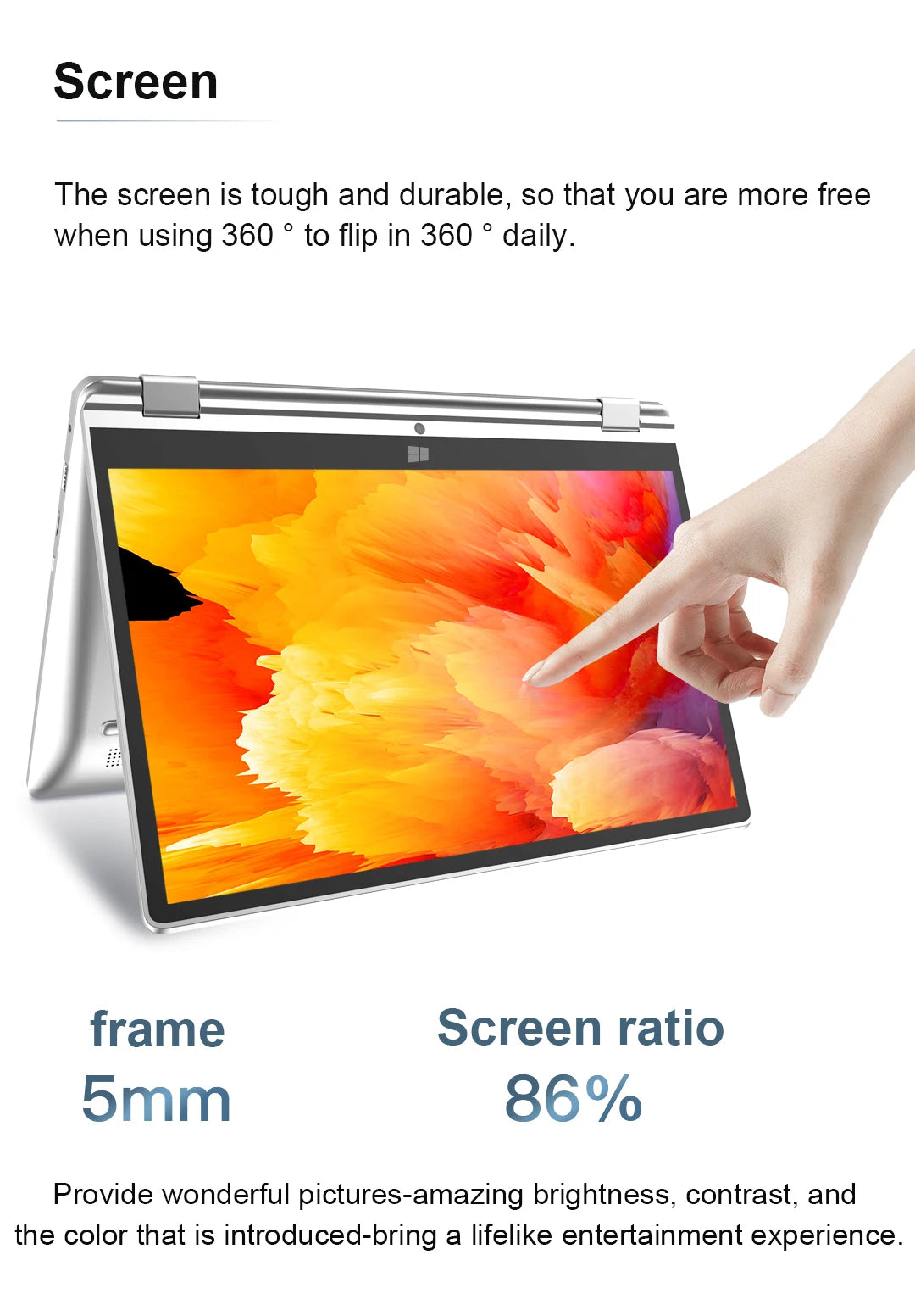 11.6" 2-in-1 Convertible Laptop – Intel Core i7-8500Y, 8GB RAM, 512GB SSD, Windows 11 Pro