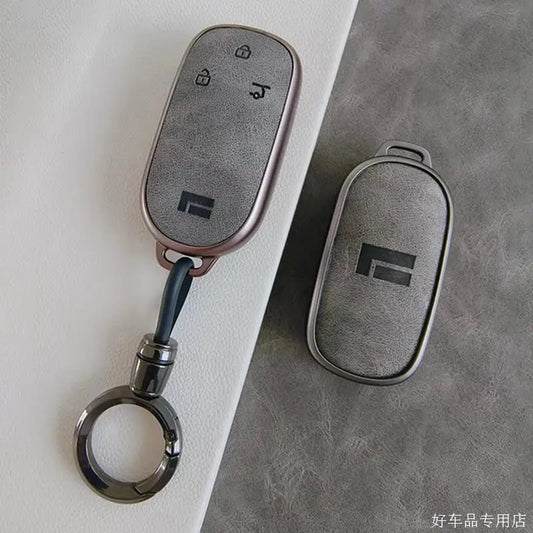 Shell Key Fob Case – 3‑Button Protective Cover for 2023 Geely ROX 01 / BAIC Polestone 01 / Jishi 01