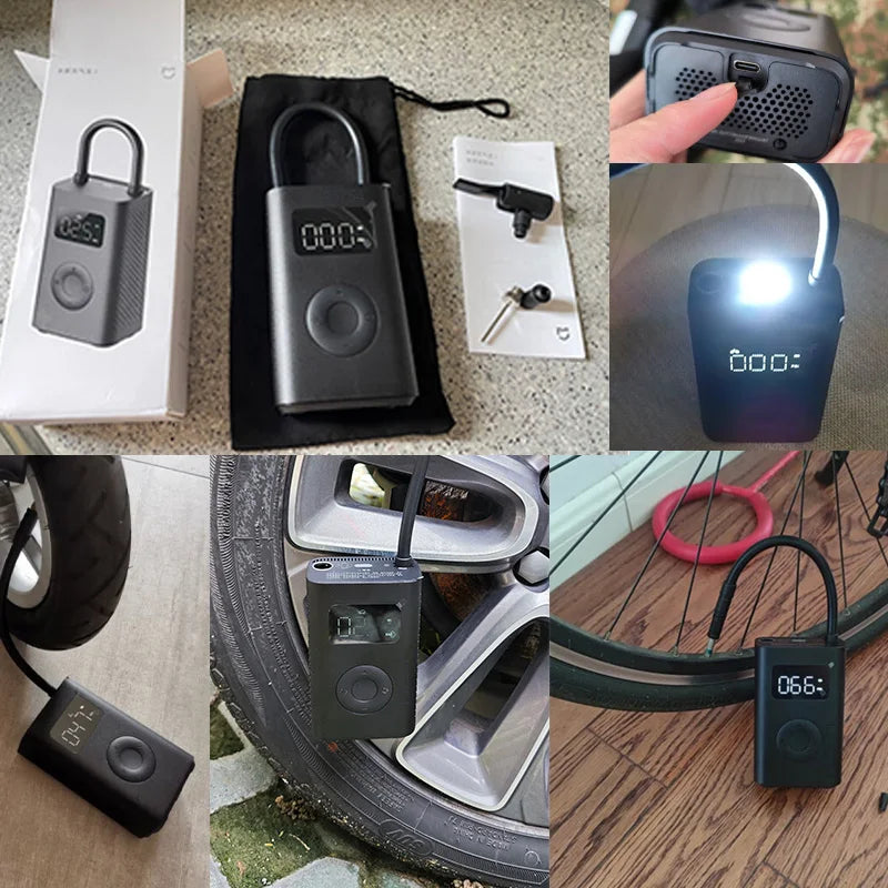 Xiaomi Mijia Portable Electric Air Pump 2 – Type-C Rechargeable Mini Tire Inflator (2000mAh, 5V)