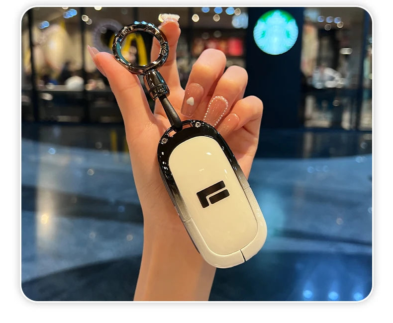 Premium 3‑Button Zinc Alloy Key Shell – Protective Case for ROX 01 / Polestone / Jishi 01 Remote