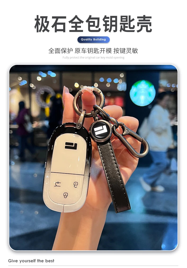 Premium 3‑Button Zinc Alloy Key Shell – Protective Case for ROX 01 / Polestone / Jishi 01 Remote