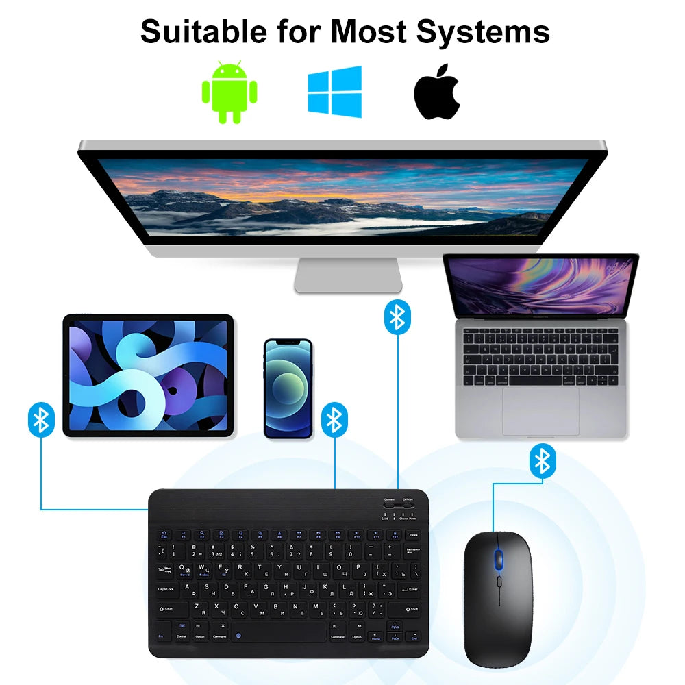 EMTRA Bluetooth Wireless Keyboard Mouse