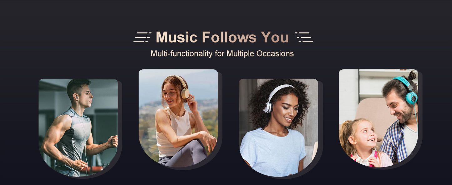 MECHEN D53 128 GB Bluetooth 5.3 MP3 Player – 2.4″ Full Touchscreen & HiFi Speaker